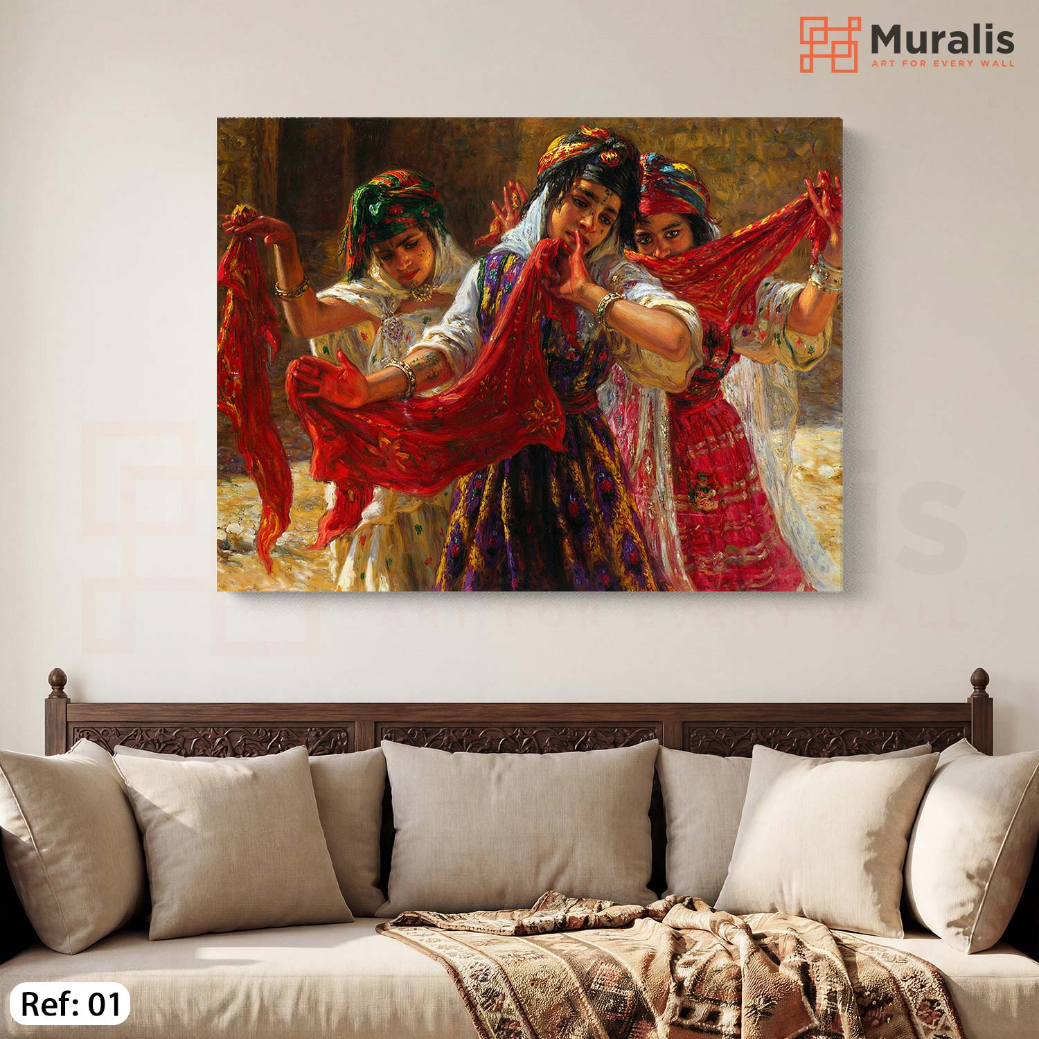 La Danse des Foulards - Etienne Nacereddine Dinet - Réf 01