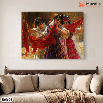 La Danse des Foulards - Etienne Nacereddine Dinet - Réf 01