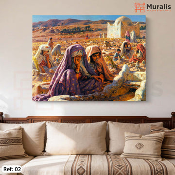 Femmes arabes au cimetière - Etienne Nacereddine Dinet - Réf 02