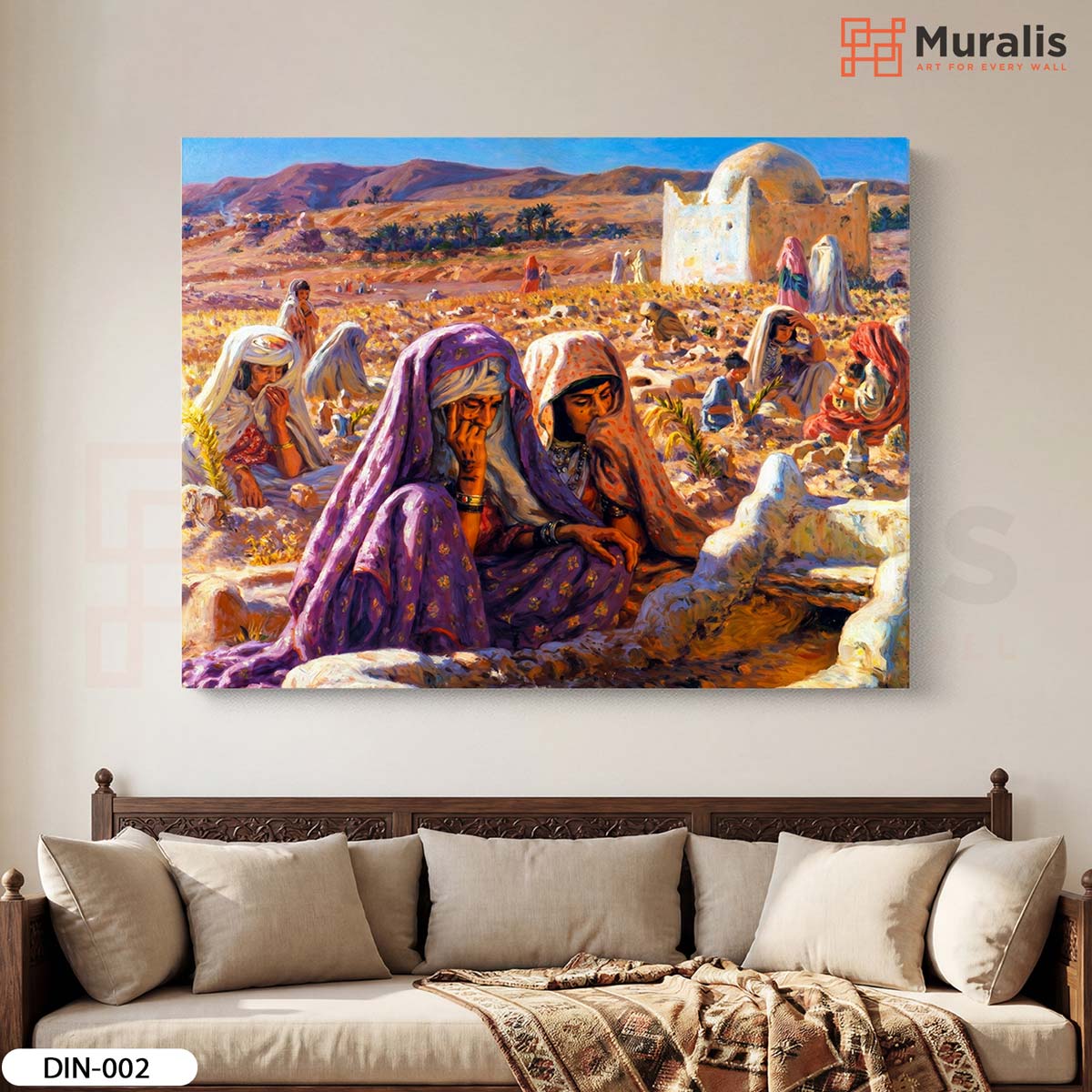 Femmes arabes au cimetière - Étienne Dinet - Réf DIN-002 - Mockup 1