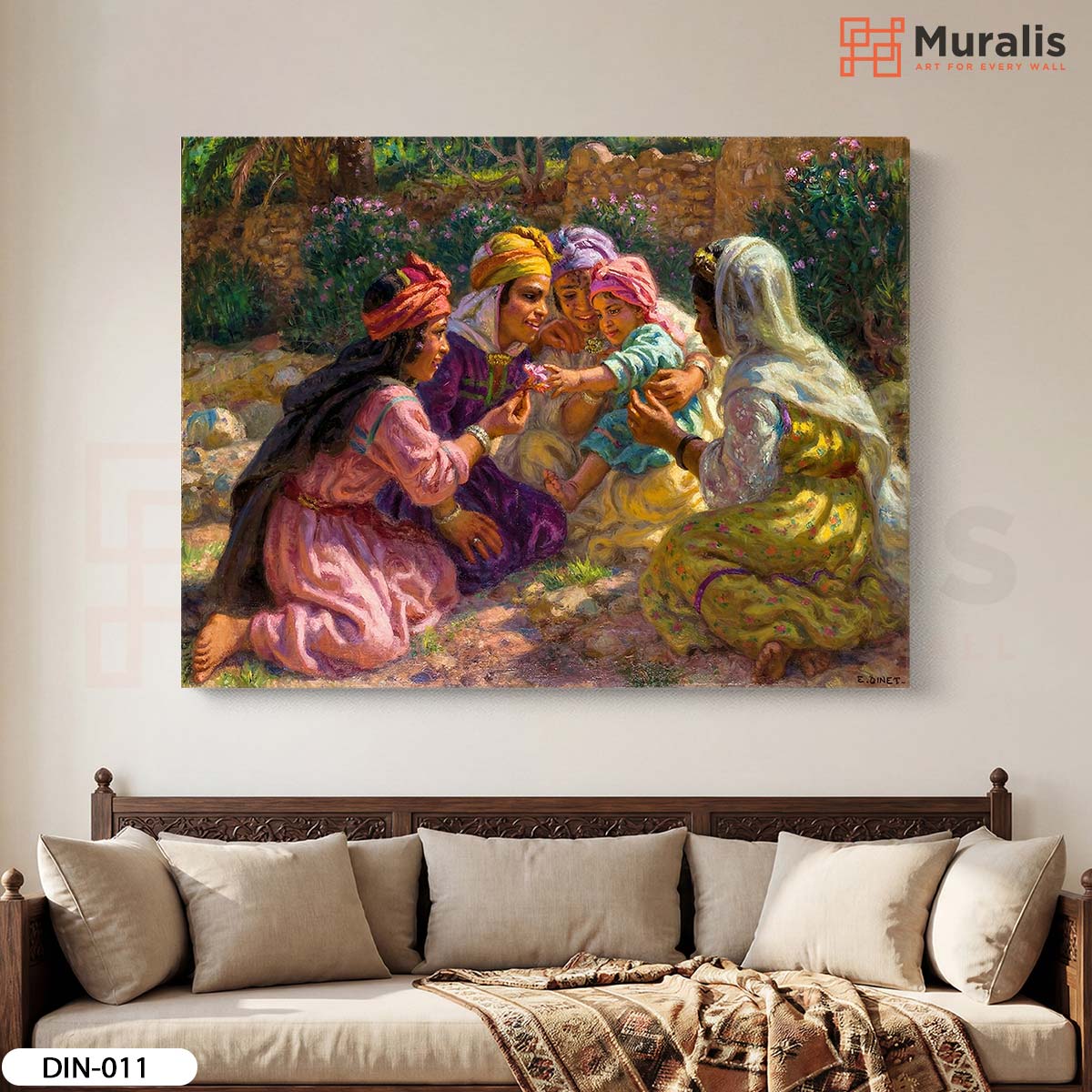 Mère et enfant à Bou Saâda - Étienne Dinet - Réf DIN-011 - Mockup 1